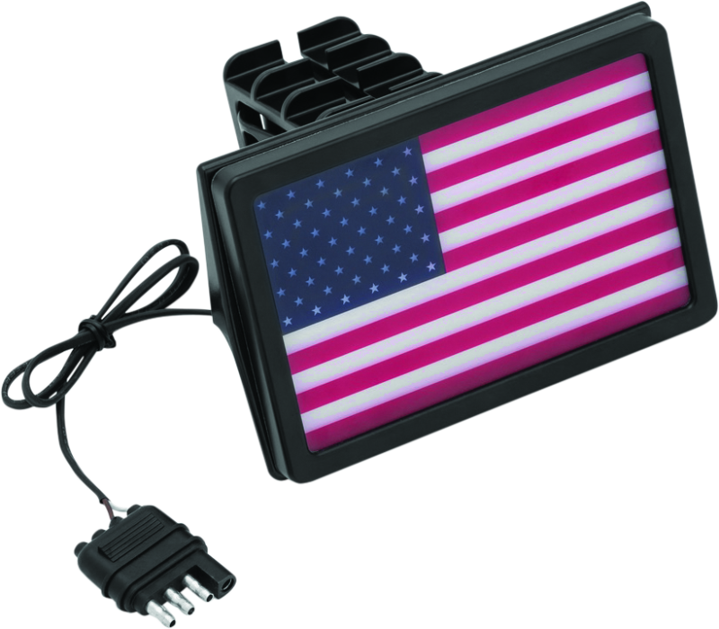 Kuryakyn Freedom Flag LED Hitch Cover Black - Cycle City Outdoors