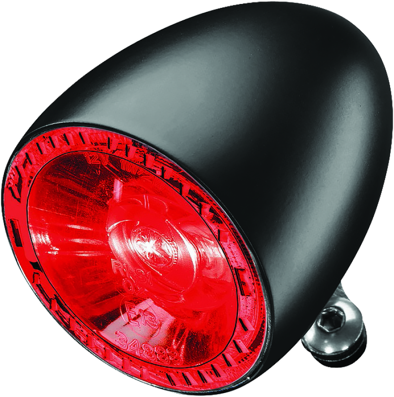 Kuryakyn Bullet 1000 Run Brake Taillight Clear Lens Red/Red Satin Black - Cycle City Outdoors