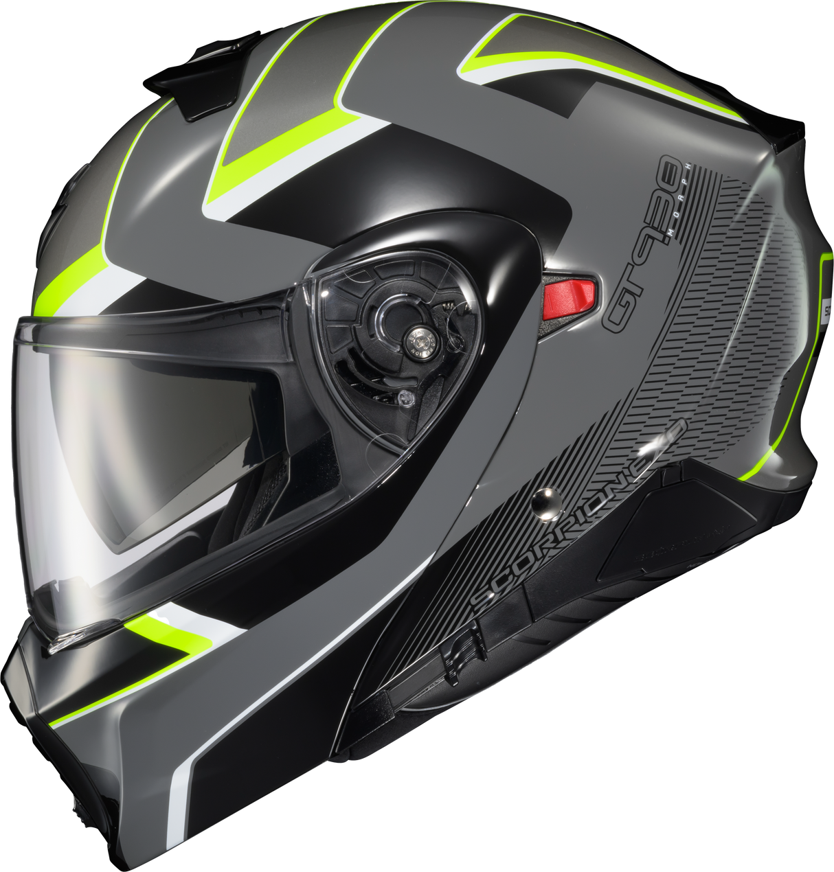 Scorpion - Exo Gt930 Transformer Helmet Morph Grey/Hi Viz Xl