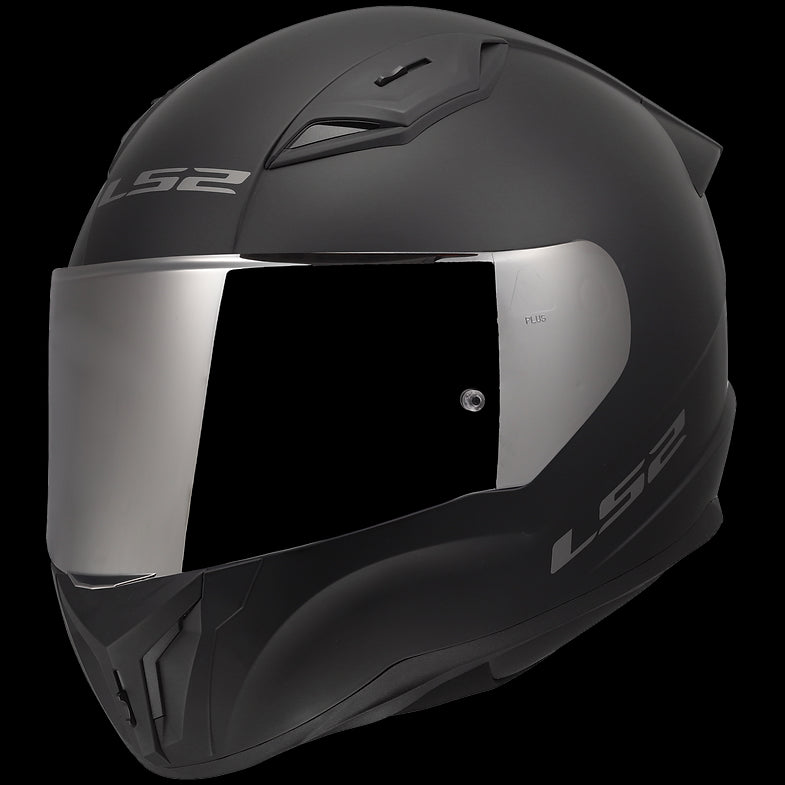 LS2 Centric Motorcycle Helmet w/ Silver Shield Matte Blk