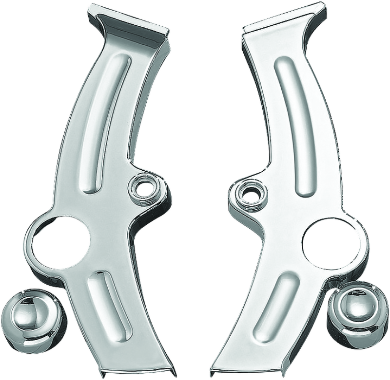 Kuryakyn Boomerang Frame Covers For 00-07 Softail Chrome - Cycle City Outdoors