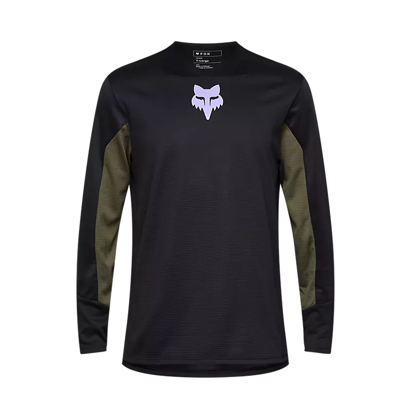 Fox Racing - Yth Defend LS Jersey Park - Black - YL