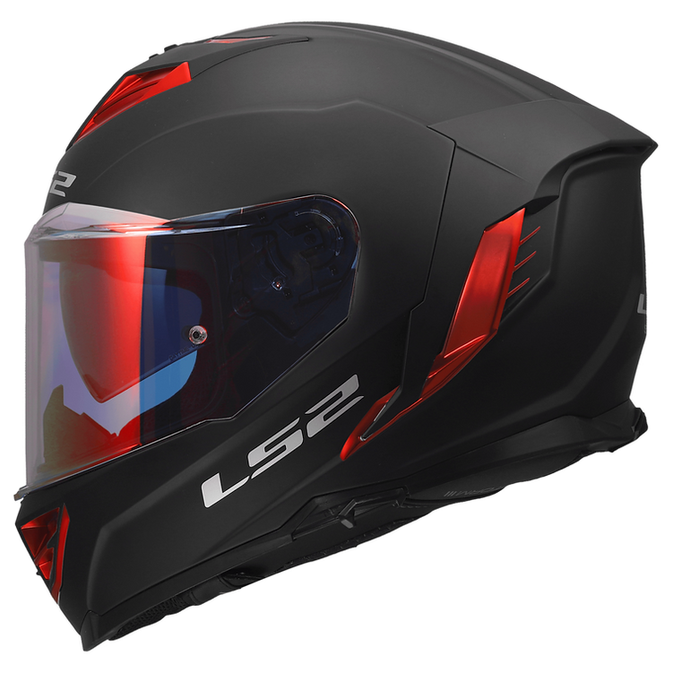 LS2 Assault III Solid Matte Black Red