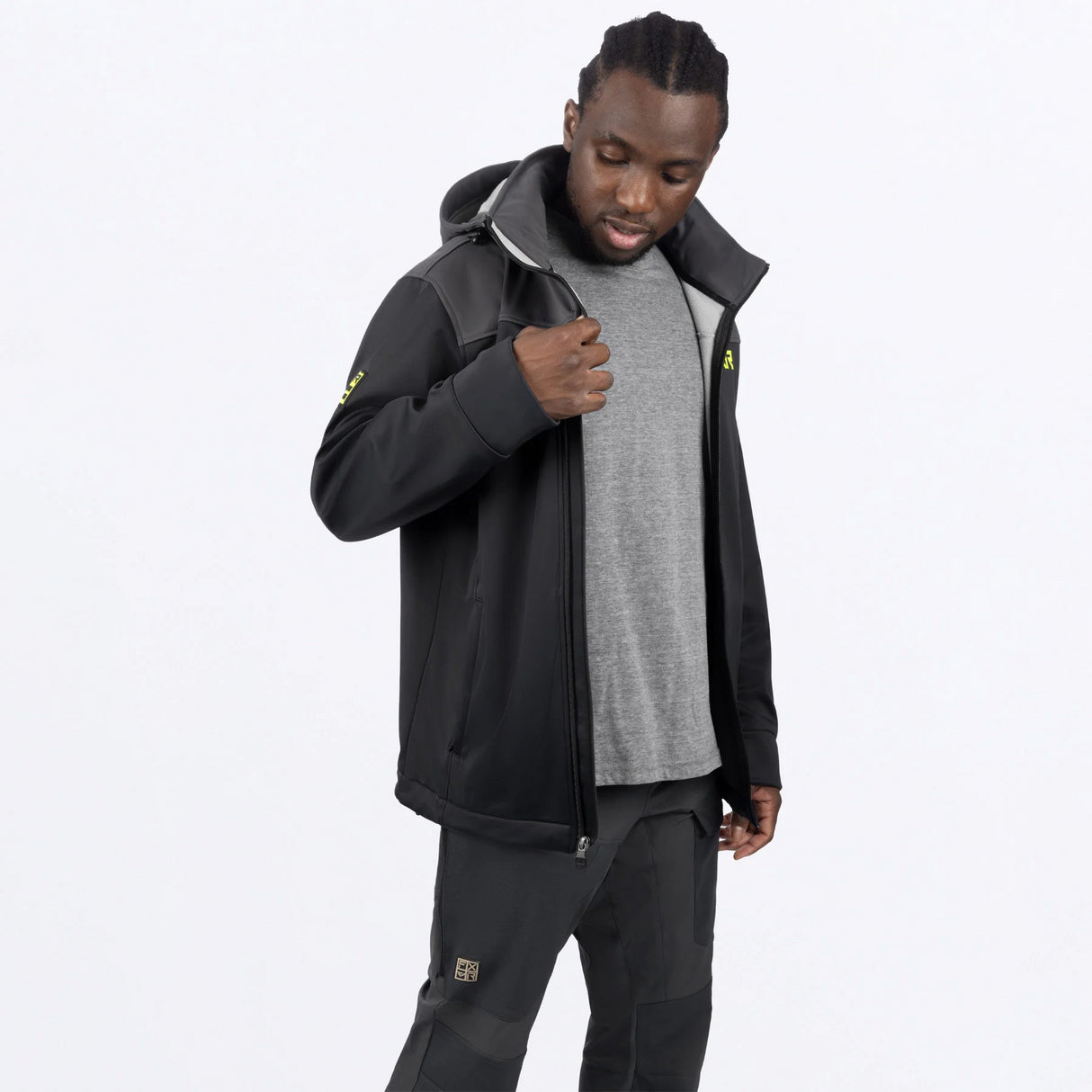 FXR M Renegade Softshell Jacket Black / Hi Vis