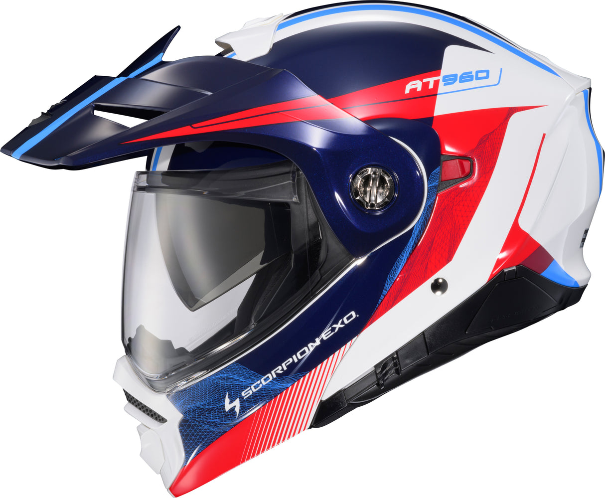 Exo At960 Modular Helmet Topographic 2 Red/Wht/Blue Sm