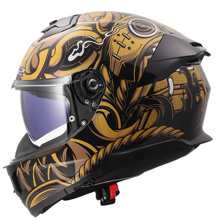 LS2 - Stream II Full Face Helmet - Samurai Gloss Black Gold