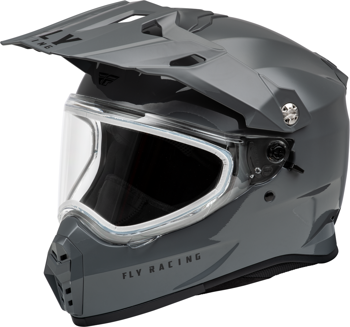 Trekker Cw Solid Helmet Dual Shld Grey Xs - Cycle City Outdoors
