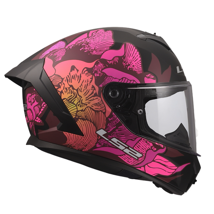 LS2 Rapid III Motorcycle Helmet Poppies