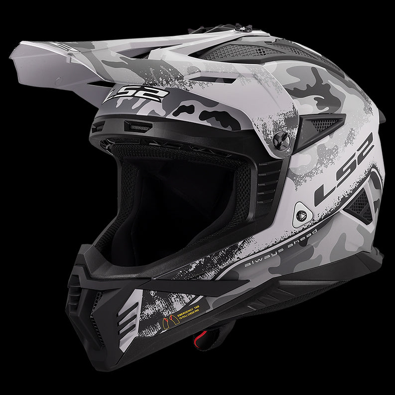 LS2 - Gate II Carbine Motocross Helmet Tonal Gray Black