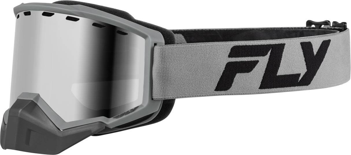 Focus Snow Goggle Silver/Char W/ Silver Mirror/Smoke Lens - Cycle City Outdoors