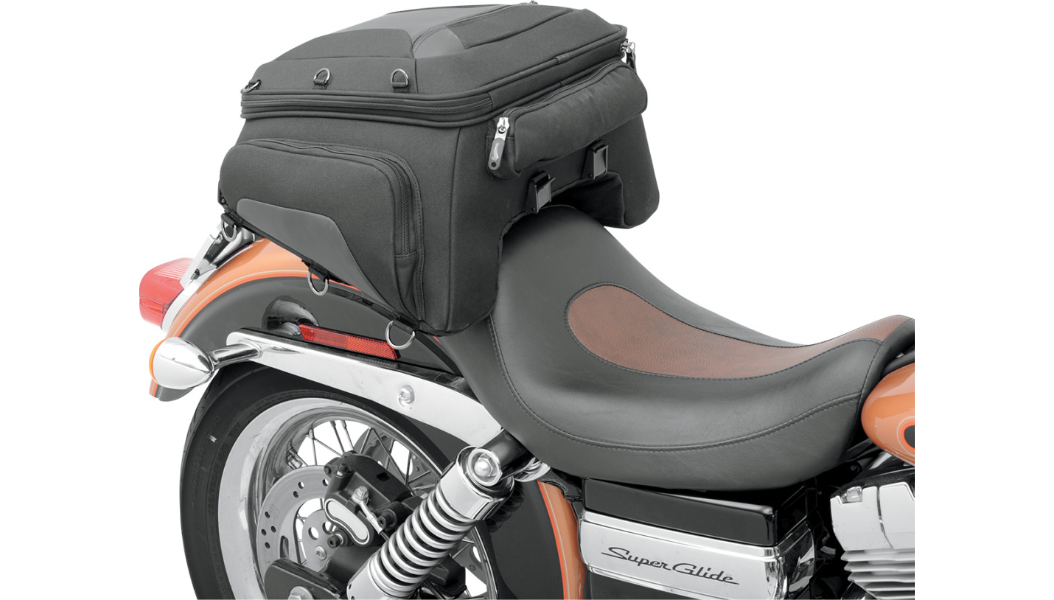 Saddlemen Sport Tunnel Motorcycle Tail Bag | Standard, Expandable Pockets & Integrated Rain Cover