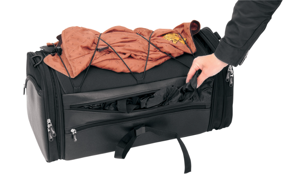 Saddlemen TR3300DE Motorcycle Rack Bag | Zip-Off Backpack, 2-Inch Expansion & Rain Cover