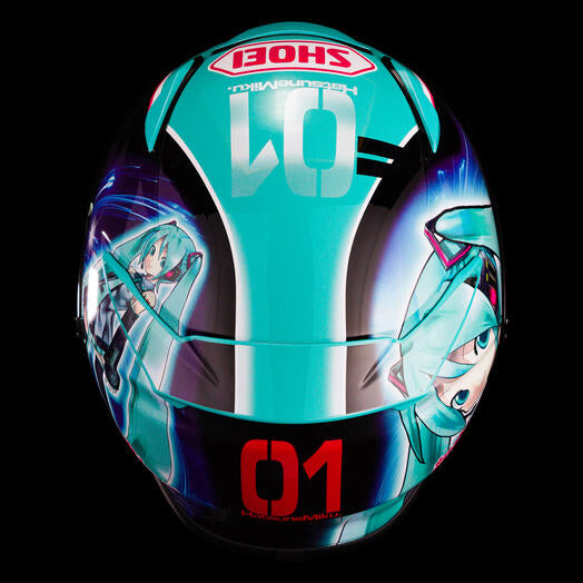 Shoei RF-1400 Hatsune Miku TC-4 Full-Face Motorcycle Helmet | AIM+ Shell & Pinlock EVO Included