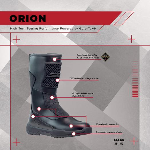 Sidi Orion GTX Motorcycle Boots | Hypertex Superfabric & GORE-TEX XT 3L Membrane