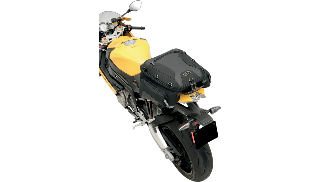 Saddlemen Sport Tunnel Motorcycle Tail Bag | Standard, Expandable Pockets & Integrated Rain Cover