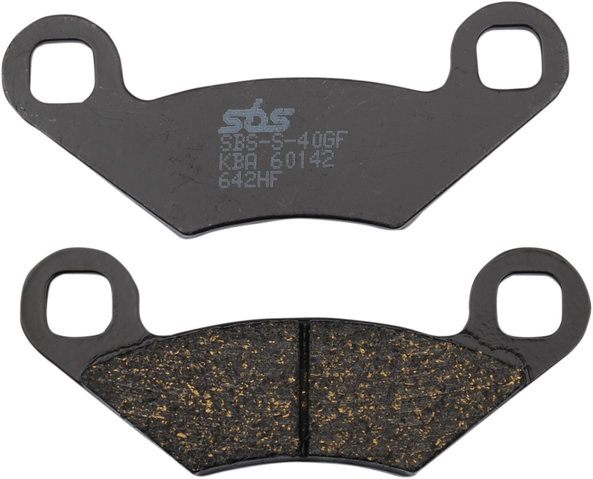 SBS HF Series Organic Base Front Brake Pads - 642HF (Polaris Sportsman 570 / Ranger 570 (Mid-Size) EFI / Sportsman 570 Touring 2002–2019)