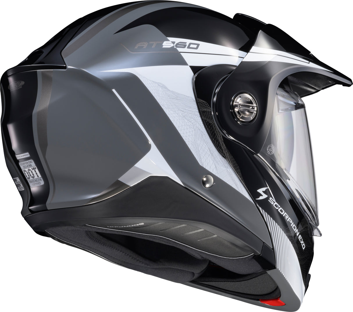 Exo At960 Modular Helmet Topographic 2 Blk/Wht/Grey Md