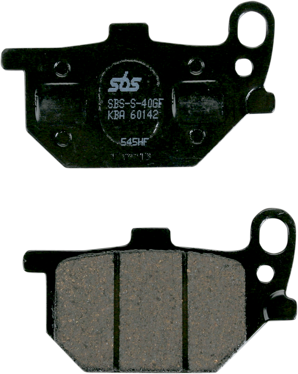 SBS HF Series Organic Base Front Brake Pads - 545HF (Honda / Victory / Kawasaki 1997–2023)