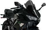 Puig Hi-Tech Parts 3881F Race Windscreen - 19" - Dark Smoke - Kawasaki | Street