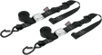 Powertye Mfg. 29622-S Soft-Tye Tie Down Straps - Cam Buckle - Latch Hooks - 1-1/2" x 6-1/2' - Black