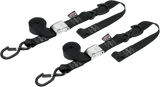 Powertye Mfg. 29622-S Soft-Tye Tie Down Straps - Cam Buckle - Latch Hooks - 1-1/2" x 6-1/2' - Black