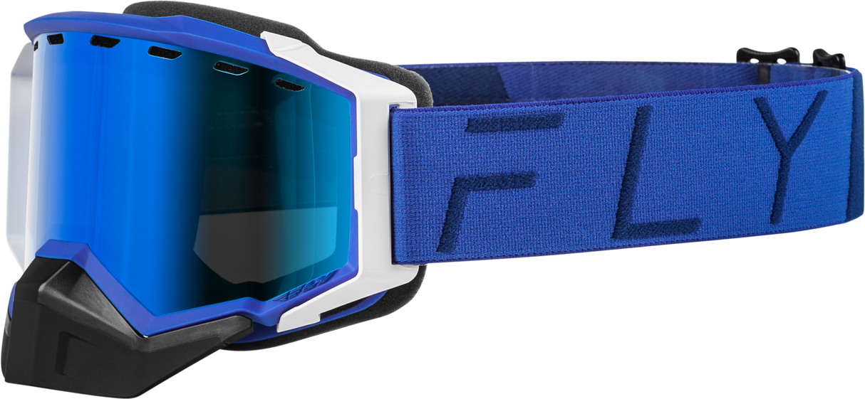 Zone Pro Snow Goggle Blue W/ Blue Mir/Plrzd Smoke Lens - Cycle City Outdoors