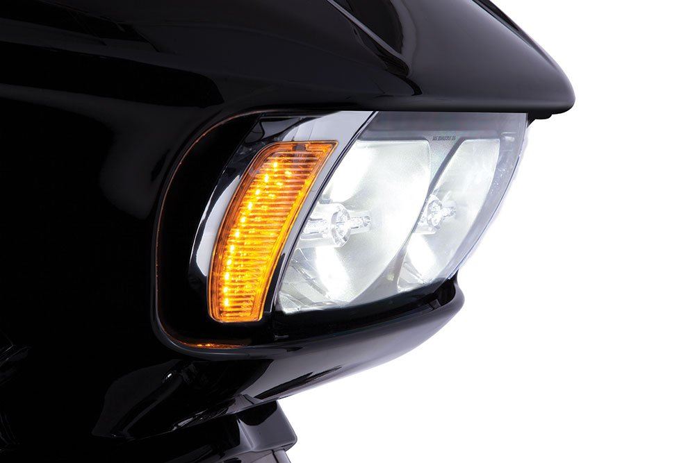 Fang Headlight Bezels for Harley Davidson Road Glide (Chrome) 45250