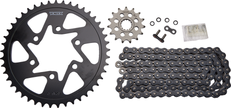 VORTEX CK6349 Chain and Sprocket Kit - HFRS - Black - Kawasaki Ninja ZX-6R | Street