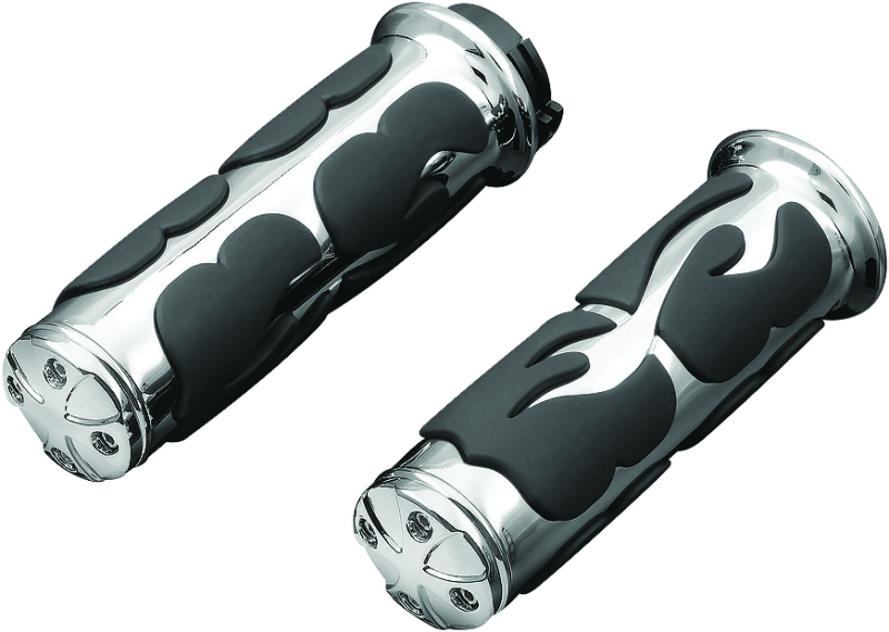 Kuryakyn ISO  Flame Grips  Dual Cable Chrome - Cycle City Outdoors