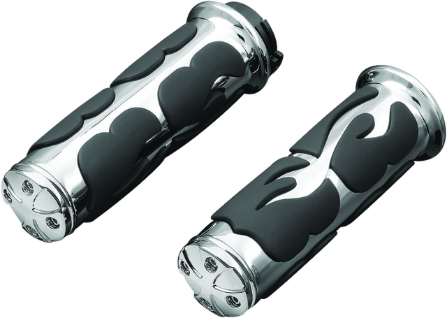 Kuryakyn ISO  Flame Grips  Dual Cable Chrome - Cycle City Outdoors