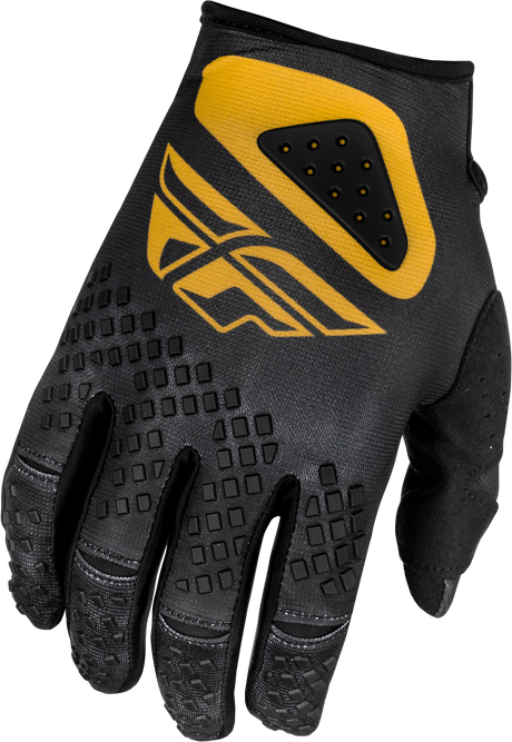 Youth Kinetic Center Gloves Black/Gold Ym - Cycle City Outdoors