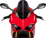 Puig Hi-Tech Parts 9690N Race Windscreen - 15-3/4" - Black - Ducati | Street