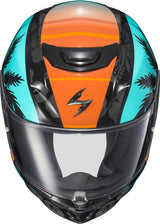 Scorpion - Exo R330 Full Face Helmet Tubbs Light Blue/Orange Xl