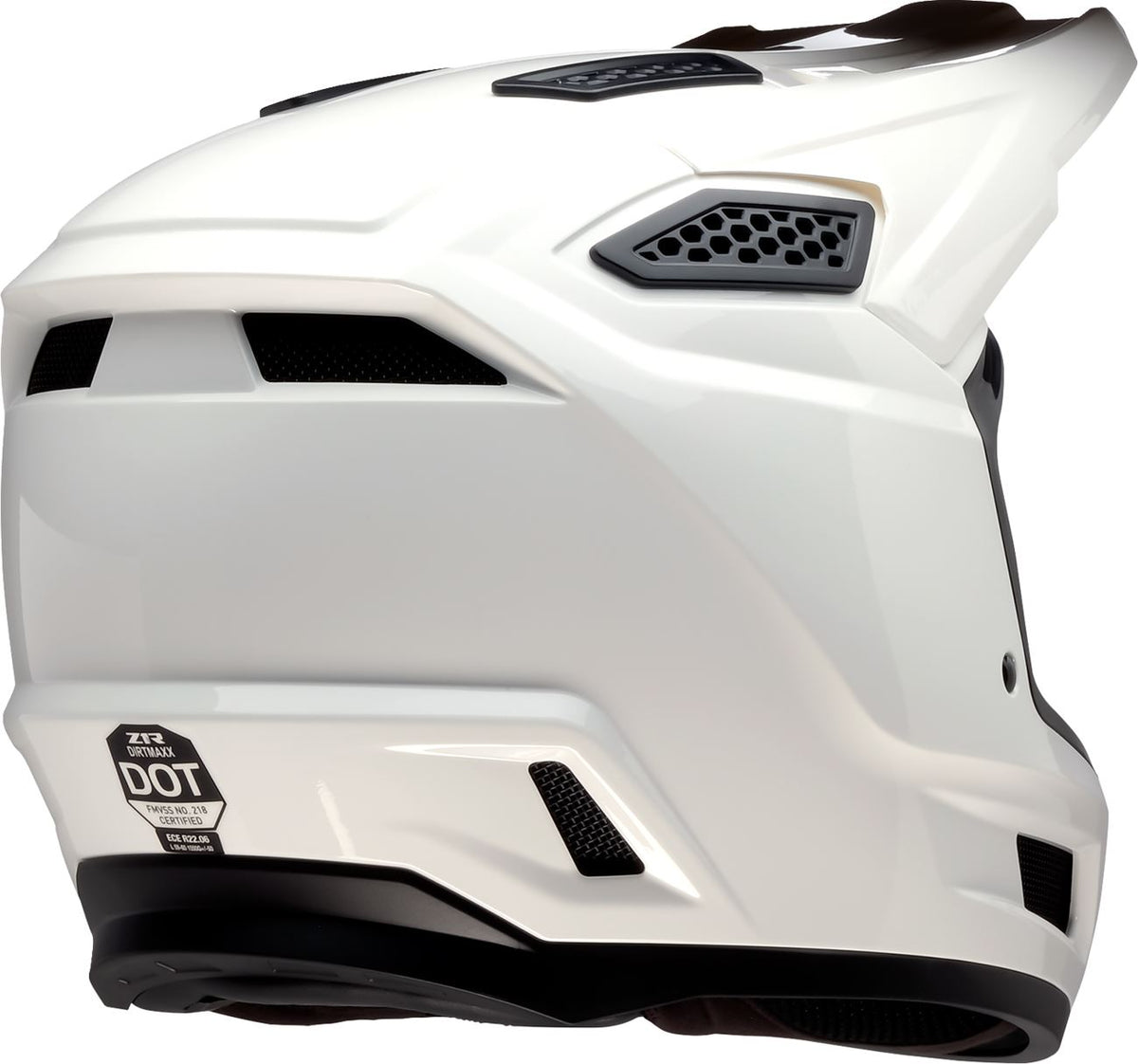 Z1R Dirt Maxx Solid Helmet | White / Black | XS–4XL