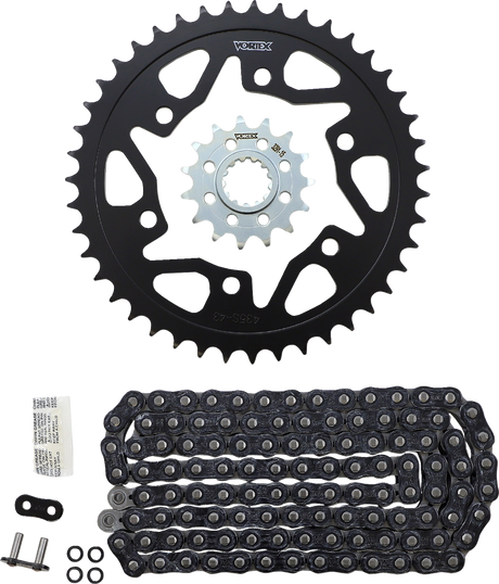 VORTEX CK6455 Chain and Sprocket Kit - GFRS - Black - Yamaha FZ/MT-10 | Street