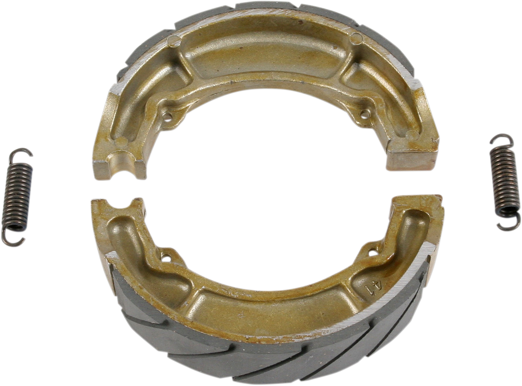 EBC "G" Grooved Organic Base Brake Shoes - 506G (Yamaha IT175 / Riva 125 / YZ250 1977–1992)