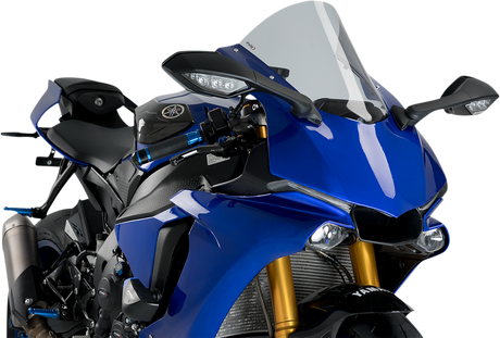 Puig Hi-Tech Parts 3632H Race Windscreen - 14-3/8" - Smoke - YZF-R1 | Street