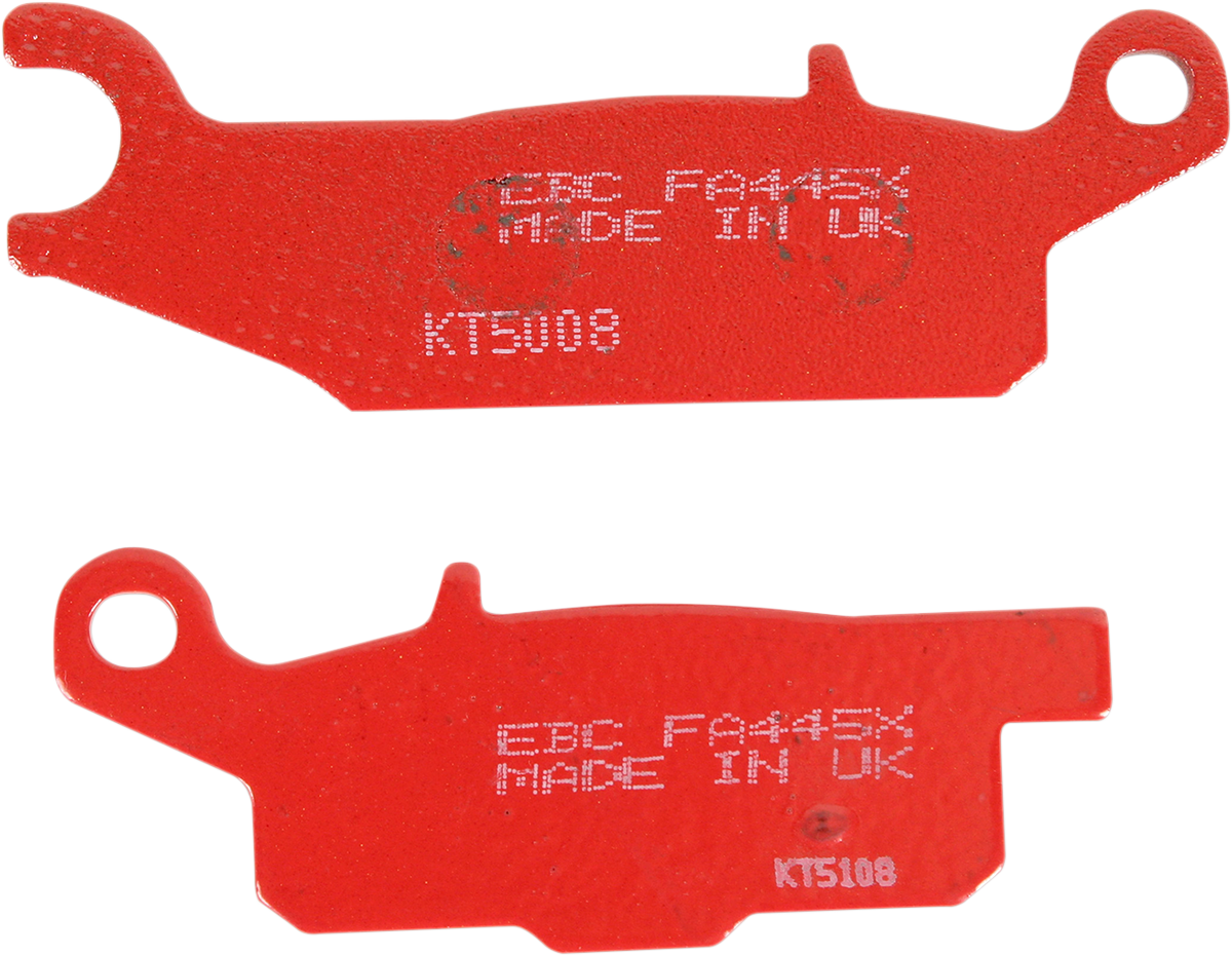 EBC FA-TT Series Semi-sintered Rear Left Brake Pads - FA445X (Yamaha Grizzly FI 4x4 Auto / Grizzly / YFM 700 Grizzly AT FI Ducks Unltd Ed. 4x4 2007–2022)