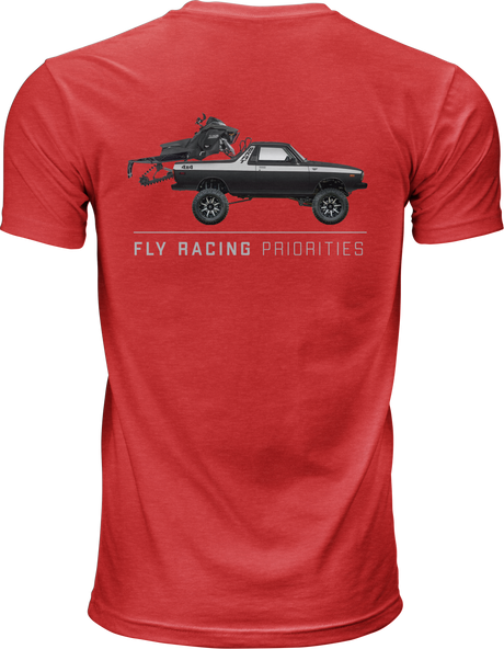 Fly Priorities Tee Red Sm - Cycle City Outdoors