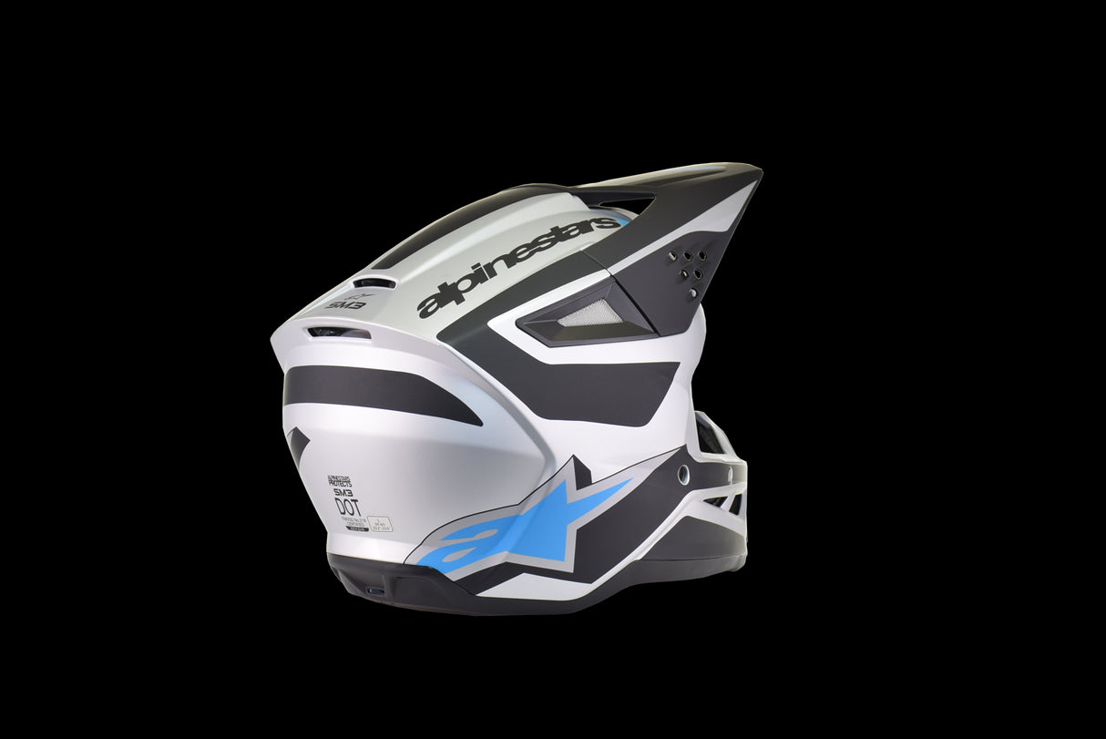 Alpinestars SM3 Heat Helmet Silver/Blue/Black Lg