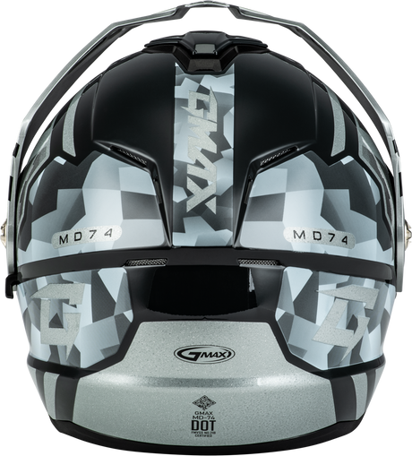 Md 74 Striker Modular Helmet W Slvr Shield Slvr/Blu Mtlc Md