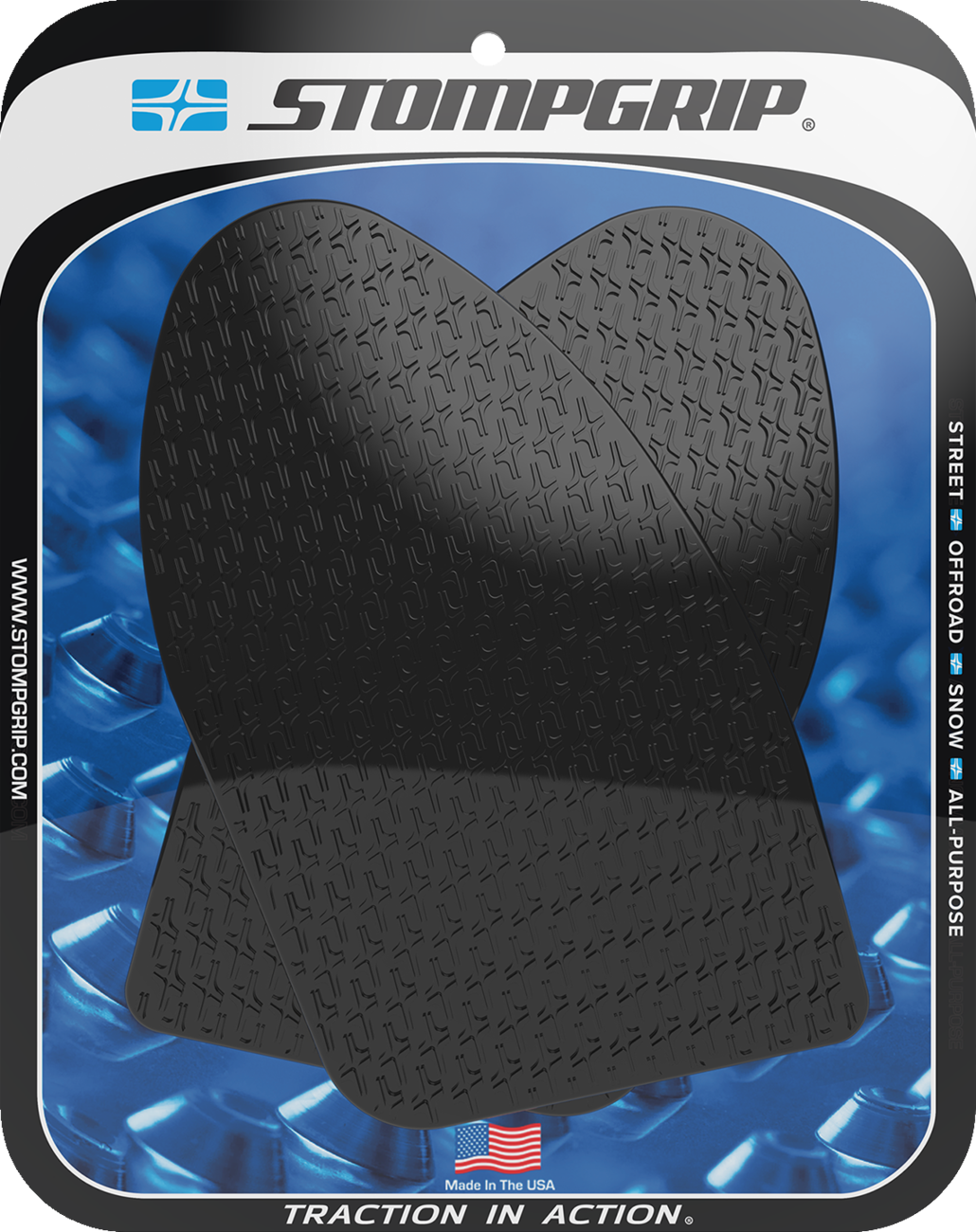 STOMPGRIP 55-14-0179B Tank Grips - Icon - Black - Suzuki - GS '22-'25 | Street