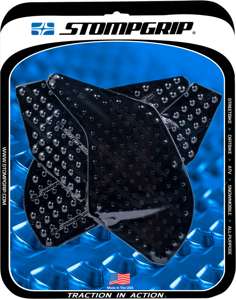 STOMPGRIP 55-10-0043B Tank Grips - Volcano - Black - Kawasaki - Ninja '13-'17 | Street