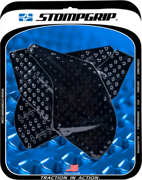 STOMPGRIP 55-10-0043B Tank Grips - Volcano - Black - Kawasaki - Ninja '13-'17 | Street