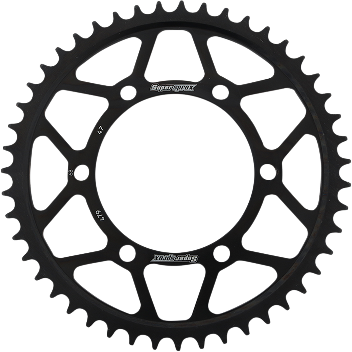 SUPERSPROX RFE-479-47-BLK Rear Sprocket - 47 Tooth | Adventure/Street
