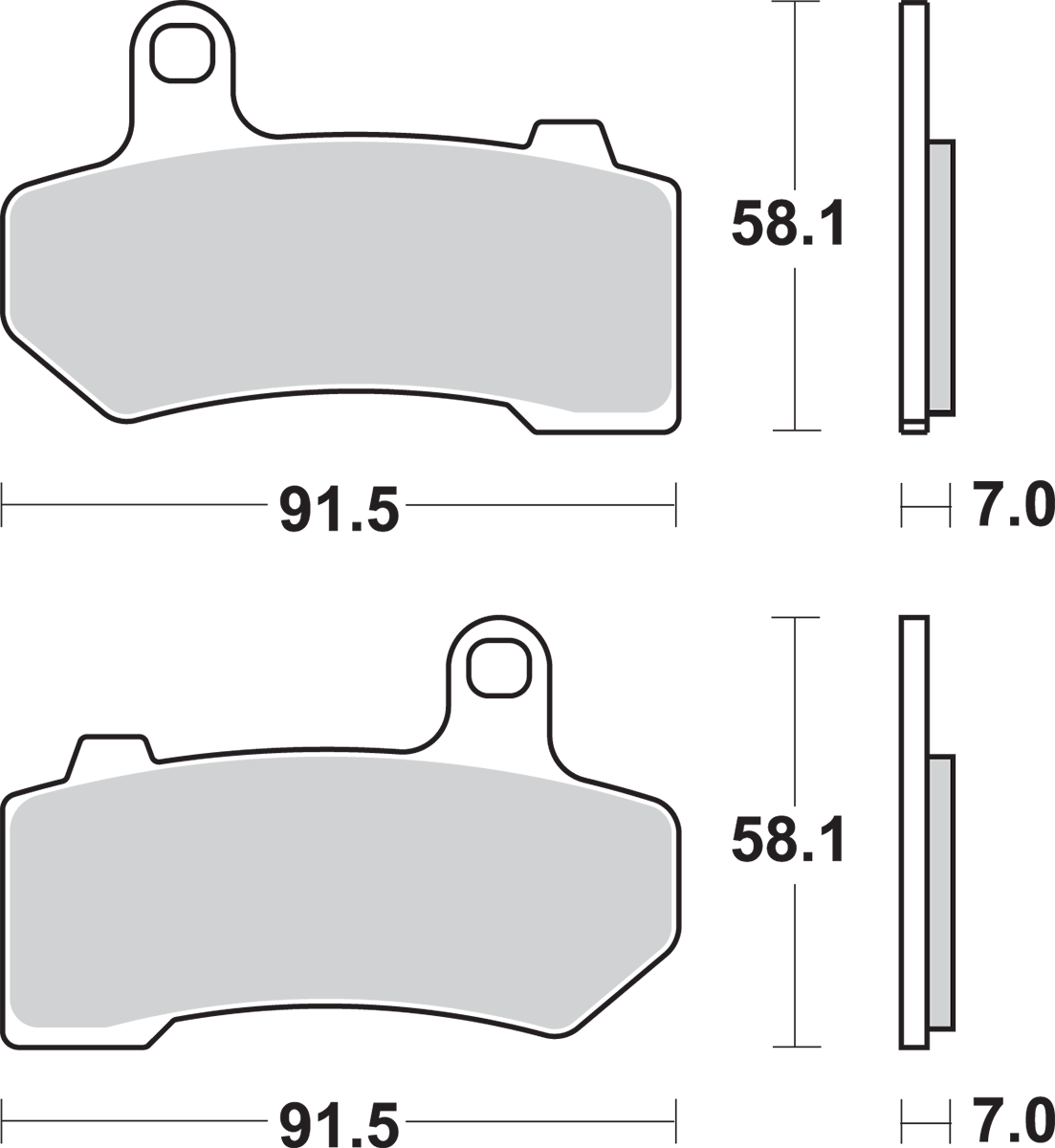 SBS HS Series Sintered Brake Pads - 830H.HS (Harley-Davidson FLHX Street Glide / Electra Glide Police FLHTPI / FLHR Road King 2006–2024)