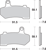 SBS HS Series Sintered Brake Pads - 830H.HS (Harley-Davidson FLHX Street Glide / Electra Glide Police FLHTPI / FLHR Road King 2006–2024)