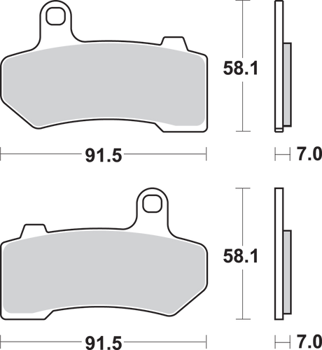 SBS HS Series Sintered Brake Pads - 830H.HS (Harley-Davidson FLHX Street Glide / Electra Glide Police FLHTPI / FLHR Road King 2006–2024)