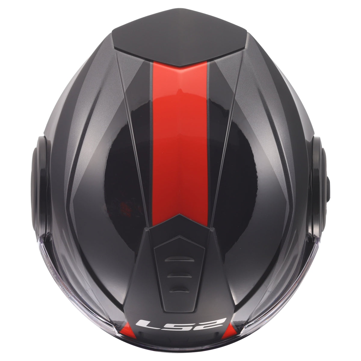 LS2 Horizon II Modular Helmet | Hamr | Gloss Black/Titanium/Red | XS–3XL | 902-3141