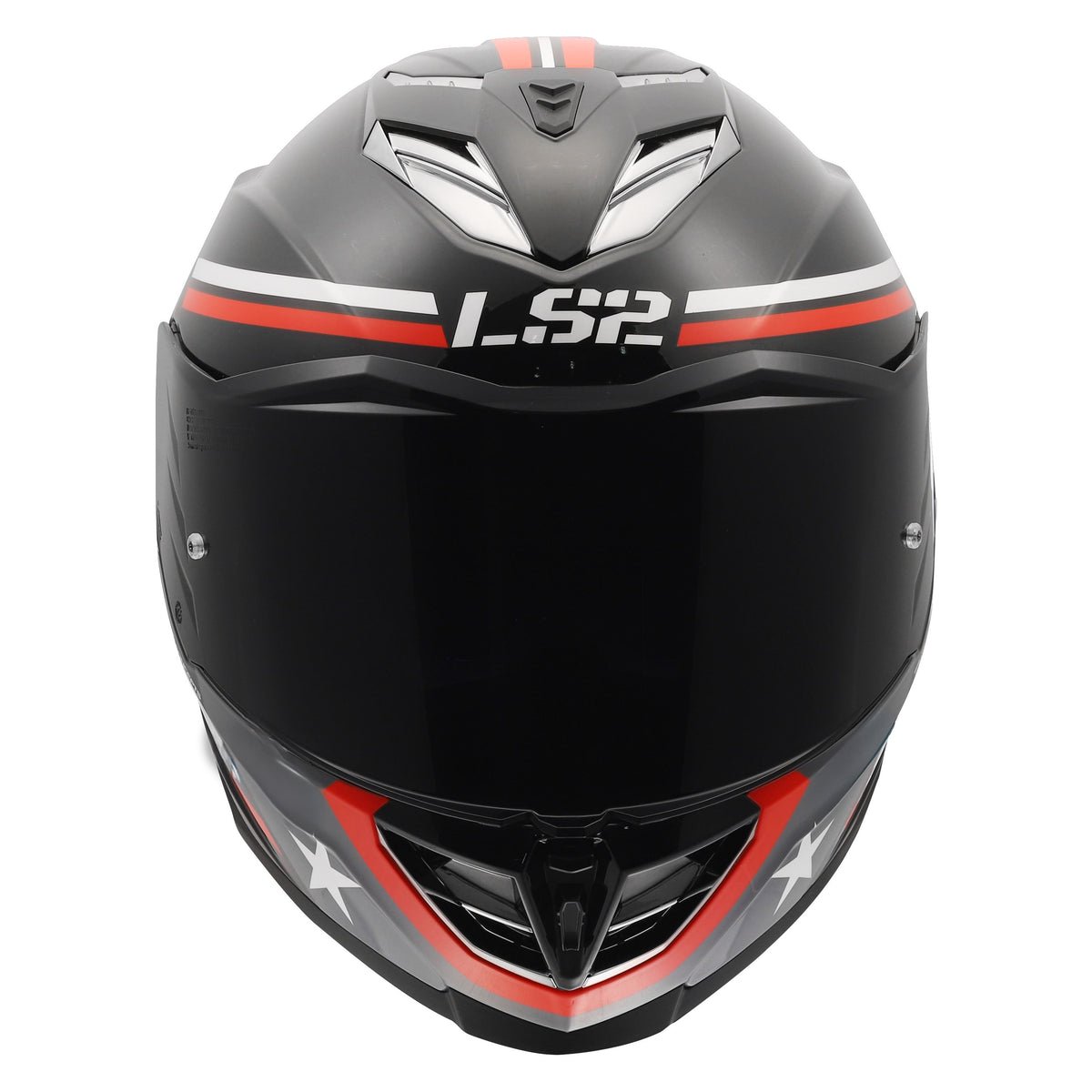 LS2 Assault III Full Face Helmet | Zone | Gloss Black/Gray/Red | XS–3XL | 818-1241